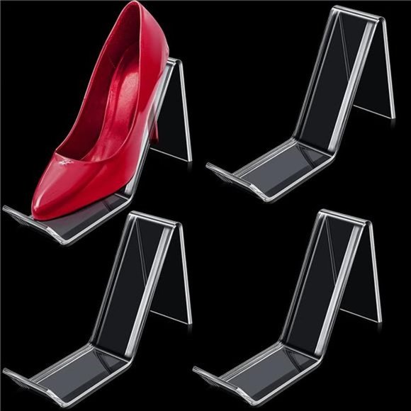 Jetec Acrylic Clear Shoe Display Stand Shoe Display Rack Holder Acrylic Display